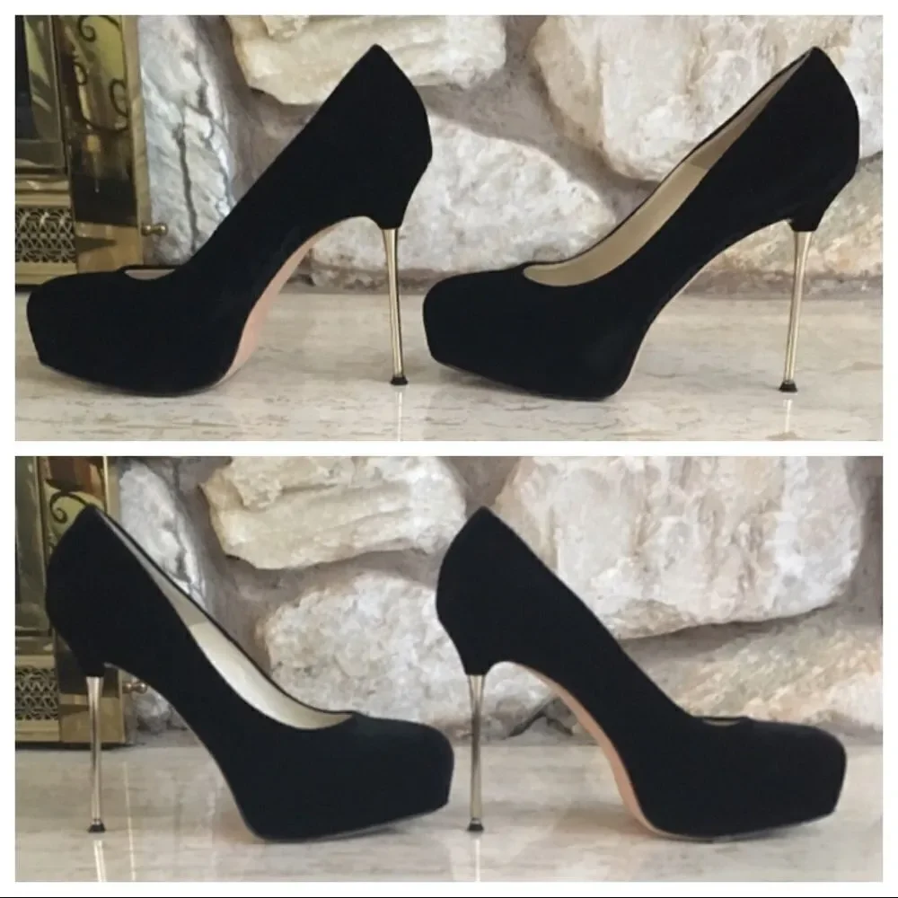 Brian Atwood Metal stiletto pumps size 38